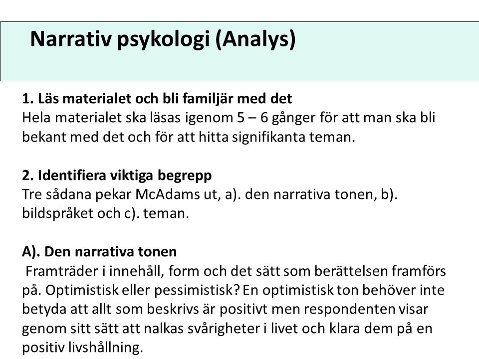 Fenomenologisk analys Några andra kvalitativa analysmetoder ppt video